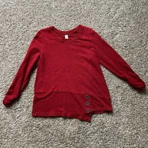Red Long Sleeve with Cinched Sleeves